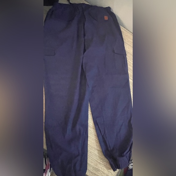 Men’s Cargo Navy Pants, Drawstring, Elastic Bottom, Size Large - Picture 6 of 11
